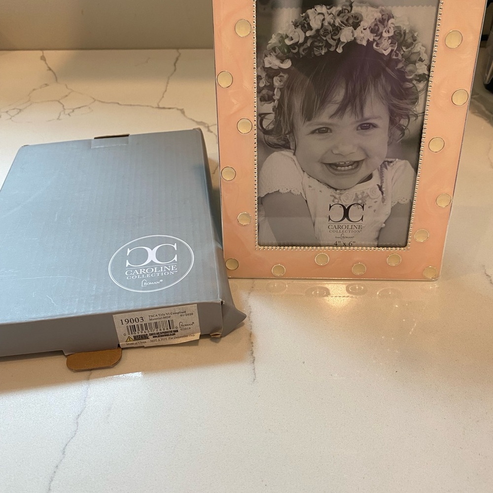 Caroline collection Pink Polka Dot Photo Frame